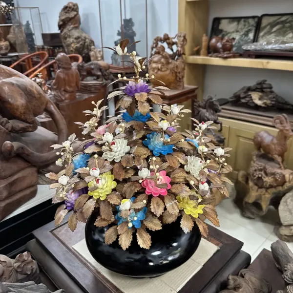 Bình Hoa Ngũ Sắc Gỗ Sưa MQ03